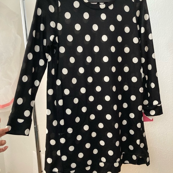 KATE SPADE Polka Dot Black & White Long Sleeves Dress Size Small/Medium BNWT - Picture 6 of 12